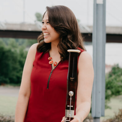 Jacqui Wilson with bassoon