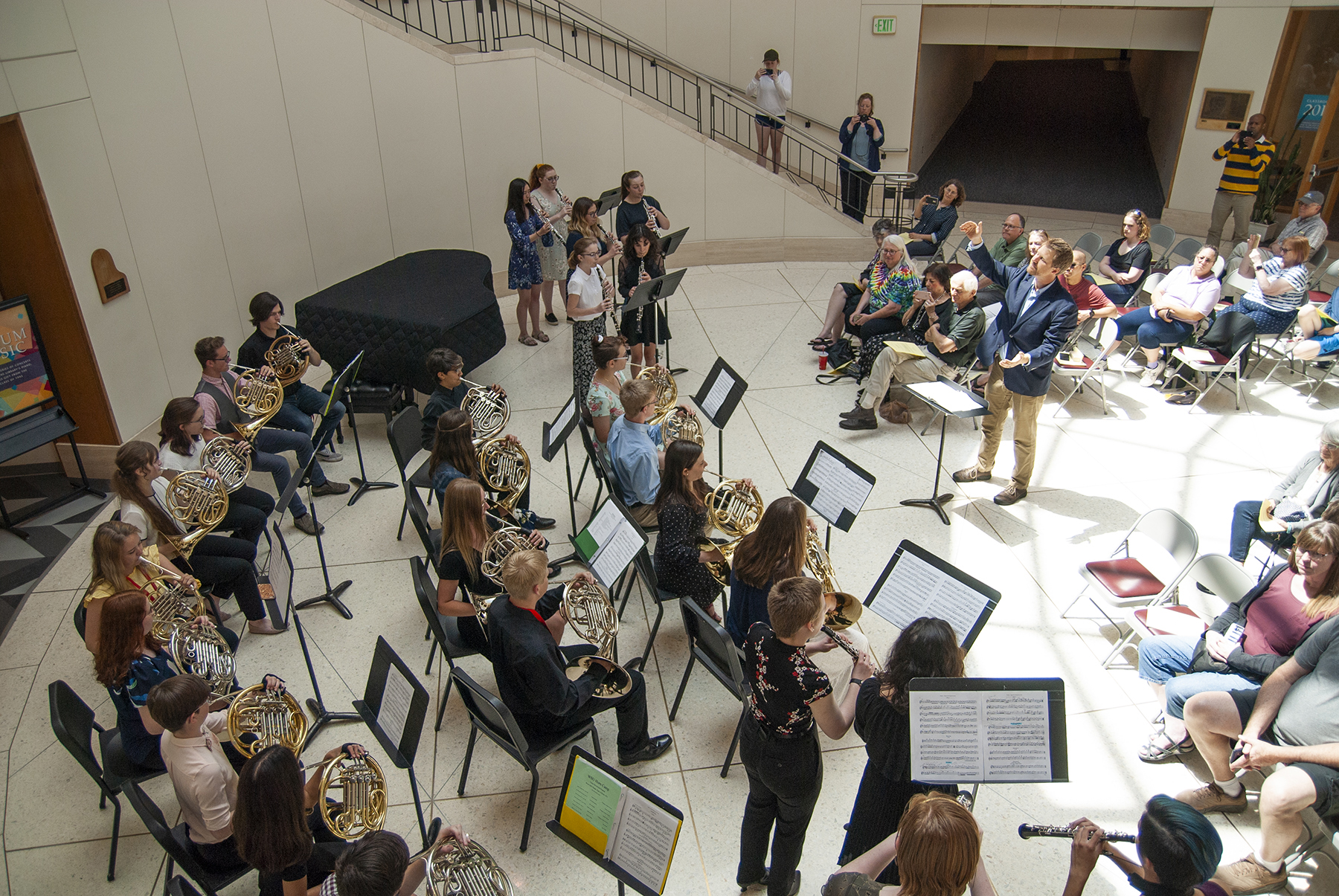 School of Music performance in the Holland Terrell Atrium.