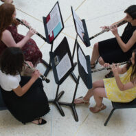 Woodwind quartet performing