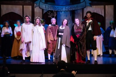 Singers performing The Merry Wives of Windsor.