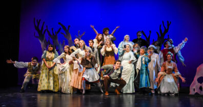 Opera Workshop on stage dancing and singing. 