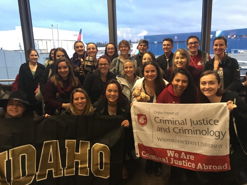 Large group photo of University of Idaho and WSU Criminal Justice and Criminology students.