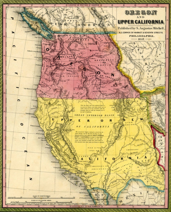 Historic map of "Upper California". Image links to larger version.