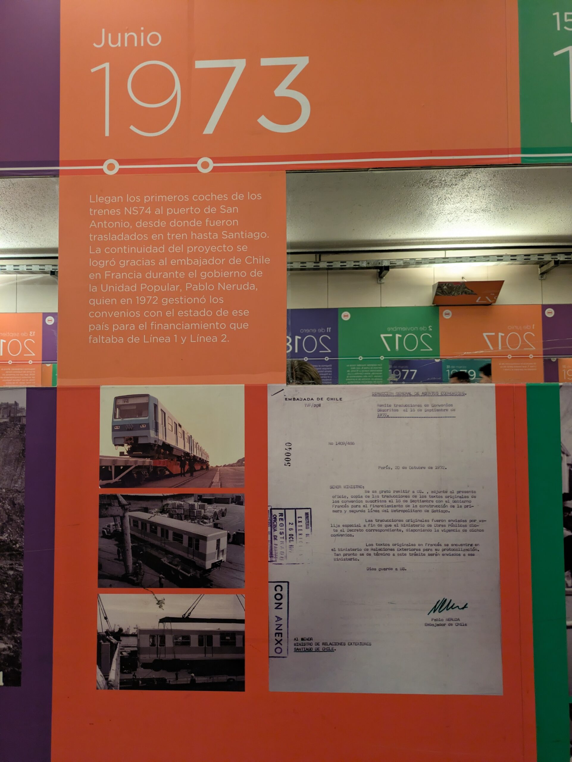 A group of people in front of a display