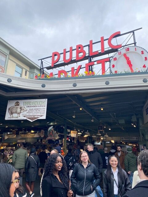 Students at Pike Place.