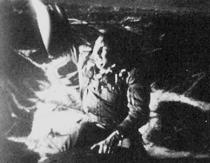 Black and white photo of man