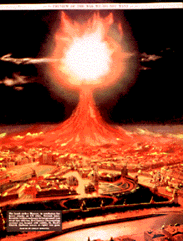 Illustration: Nuclear explosion over city of Moscow, USSR