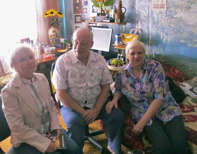 Tamara Krasitskaya with Lyubov and Victor. 