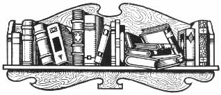 Bookshelf with books