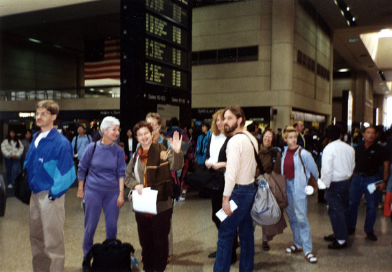 Beginning with white-haired woman on left: Mary Gallwey, Deborah Haines, Susan Wyche-Smith, Paul Smith, Paula Elliot, Megan Brians.