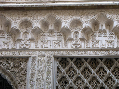 SEVILLA: Detail of the plaster decoraton.