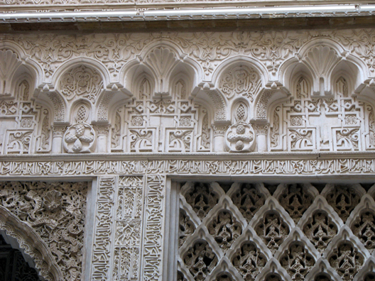 SEVILLA: Detail of the plaster decoraton.
