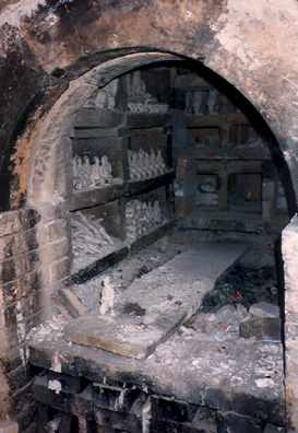 XIAN: Fired pottery figurines cooling.