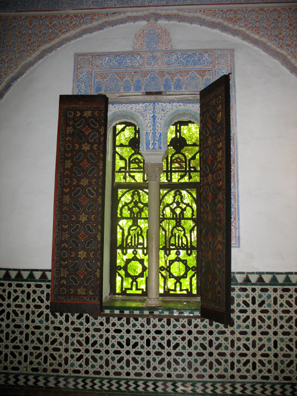 DEVILLA: Pierced windows in the women’s quarters look out onto the elaborate gardens behind the palace.