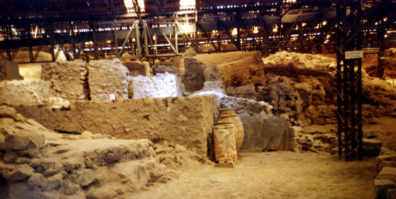 SANTORINI: Like Pompeii, Minoan Acrotiri was preserved when it was buried under volcanic ash, The buildings are being slowly uncovered a brushstroke at a time. The entire city is covered by a shed to protect it (and the archaeologists) from the elements.