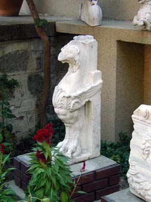 BERGMA MUSEUM: We were repeatedly amazed at the pristine condition of marble fragments which looked like they had just come out of the sculptor's shop. This is a leg in the form of a griffin