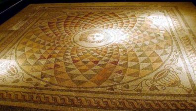 BERGMA MUSEUM: This mosaic floor is astonishingly intact.