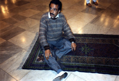 This salesman at the Kashmiri rug emporium sold us this carpet as being an antique over 140 years old which once hung on the walls of a maharaja's palace. Checking with an expert when we got back home, we determined that it is new and worth about ten percent of what we paid for it.