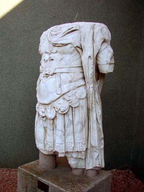 BERGMA MUSEUM: The original torso of the statue of the Emperor Trajan from his temple on the Acropolis.