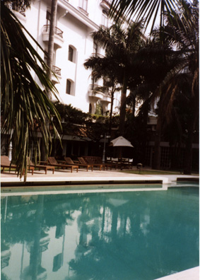 Swimming pool at Calcutta's most luxurious hotel.