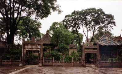 XIAN: It was a rainy day at the mosque, still in regular use in this Muslim neighborhood.