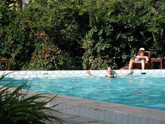 SELÇUK: We chose the Kale Han partly for its swimming pool, which Paula enjoyed thoroughly.