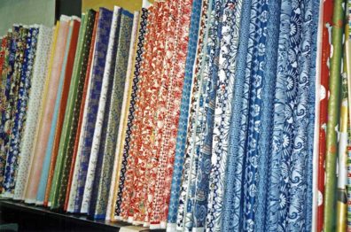 KYOTO: Elaborate designs on bolts of paper in a shop founded in 1845. May 26, 1998