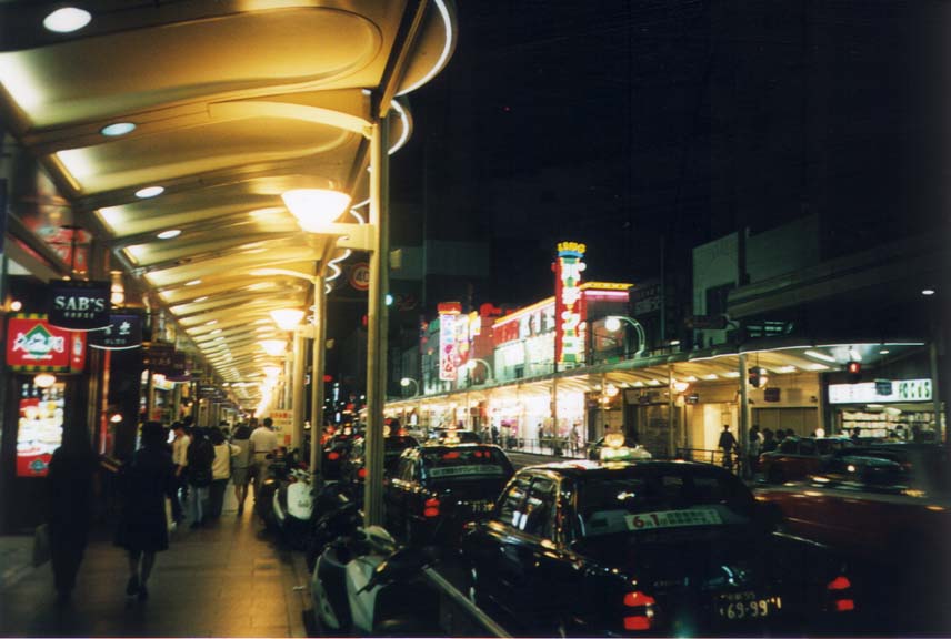KYOTO: On our last evening, we sought out a sukiyaki place we had enjoyed before, in Pontocho. This photo tour ends with a shot of the brilliantly lit night life along nearby Kawaramachi-doro.