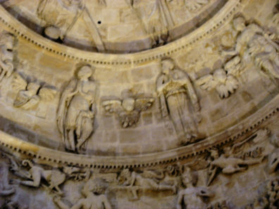 SEVILLA: A closer look the the dome depicting the Last Judgement.