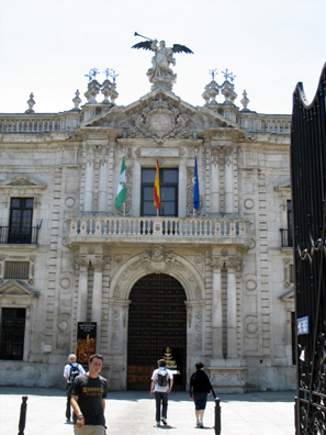 SEVILLA: This building, completed in 1771, was originally constructed as a cigarette factory. Associated with it is the legend of Carmen, the cigarette-maker, who became the protagonist of the story by Prosper Mrimeee and the even more famous opera by Georges Bizet. Much more imposing and elegant than the factory which features in most productions of the opera. The structure now houses a technical university.