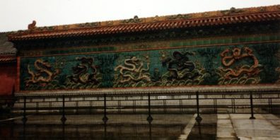 BEIJING: Porcelain walls decorated with dragons.