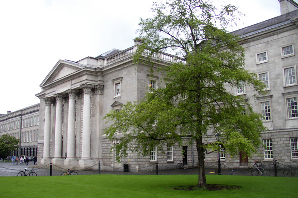 DUBLIN, TRINITY COLLEGE: The Georgian Exam Hall, where examinations are still given. Many tourists head straight for the old library building, where the Book of Kells, the most famous of illuminated Medieval manuscripts, is displayed. Visitors interested in books should also head upstairs to view the amazing collection of rare books in the stunning "Long Room." Photography is not allowed inside the library, but there are lots of postcards and other memorabilia for sale.