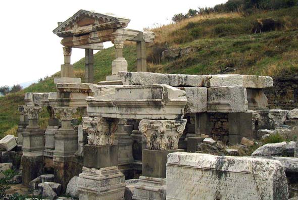 EPHESUS: The Fountain of Trajan. Waterworks play a very prominent role on this site.