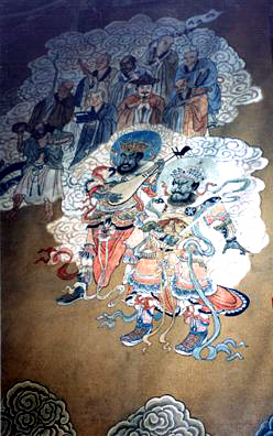 SUMMER PALACE: Demon musicians in the temple.