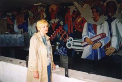 The Palace of Culture: "The Power Specialist." A mural devoted to the "achievements" of Soviet science