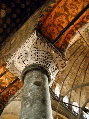 HAGIA SOPHIA: Column in the upper gallery.