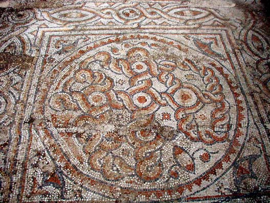 EPHESUS: This mosaic is lying out in the open on the site.