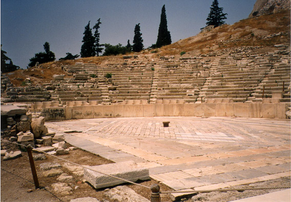 ATHENS: The altar is the center of the dance floor.