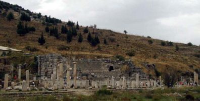 EPHESUS: The smaller odeum was used for musical and poetic performances, and originally had a roof.