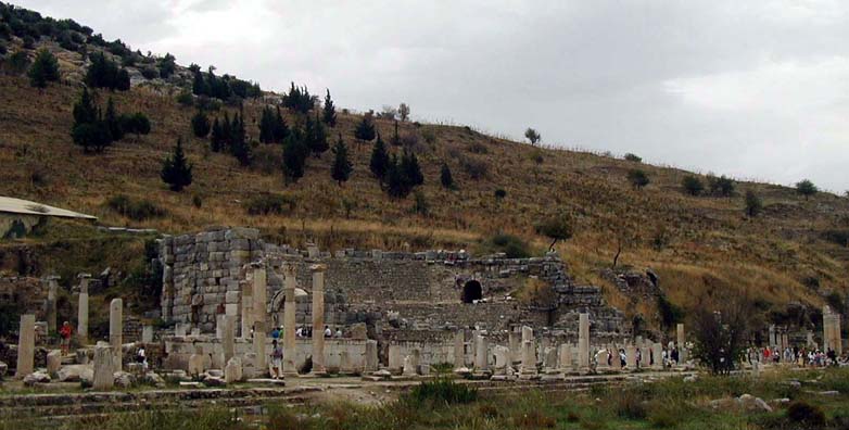 EPHESUS: The smaller odeum was used for musical and poetic performances, and originally had a roof.