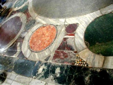 HAGIA SOPHIA: Detail of the inlaid stone flooring