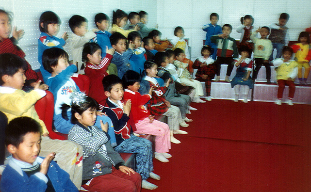 BEIJING: Music class singing a song with accompanying hand motions.