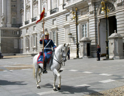 MADRID: The mounted guards at the royal palace execute an elaborate ritual at the end of each shift.