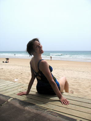 CONIL: Basking in the sun.