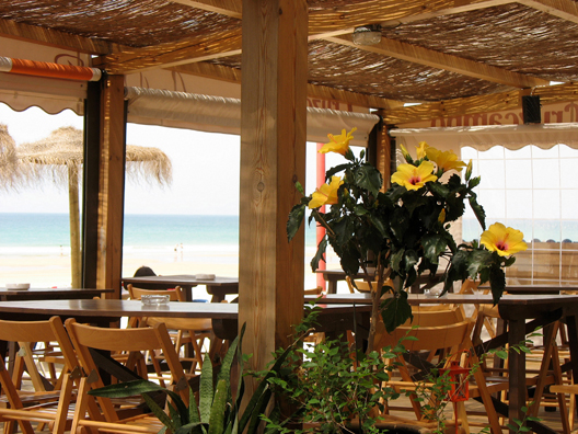 CONIL: The beach in front of the town, Playa de los Bateles, has a few cafes along its edge.