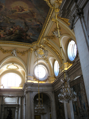 MADRID: The ceiling fresco depicting the triumph of Spain, by Tiepolo.