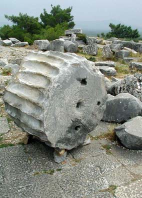 PRIENE: Then the fluting was carved. This is earthquake territory, so in the long run most such buildings tumble.