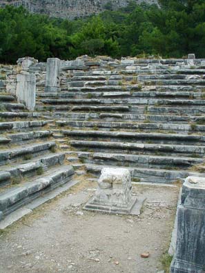 PRIENE: Every Greek city had a bouleuterion, a council chamber for debate and decision-making.