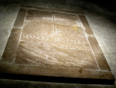 CADIZ: The great Spanish composer, Manuel de Falla (1876–1946), is buried in the crypt of the cathedral in Cadiz.