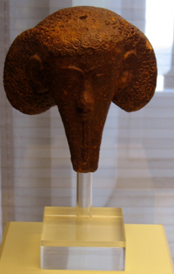 CADIZ: Head, Phoenecian, 6th-5th C. BCE. In the Museum of Fine Art and Archaeology, Cadiz.